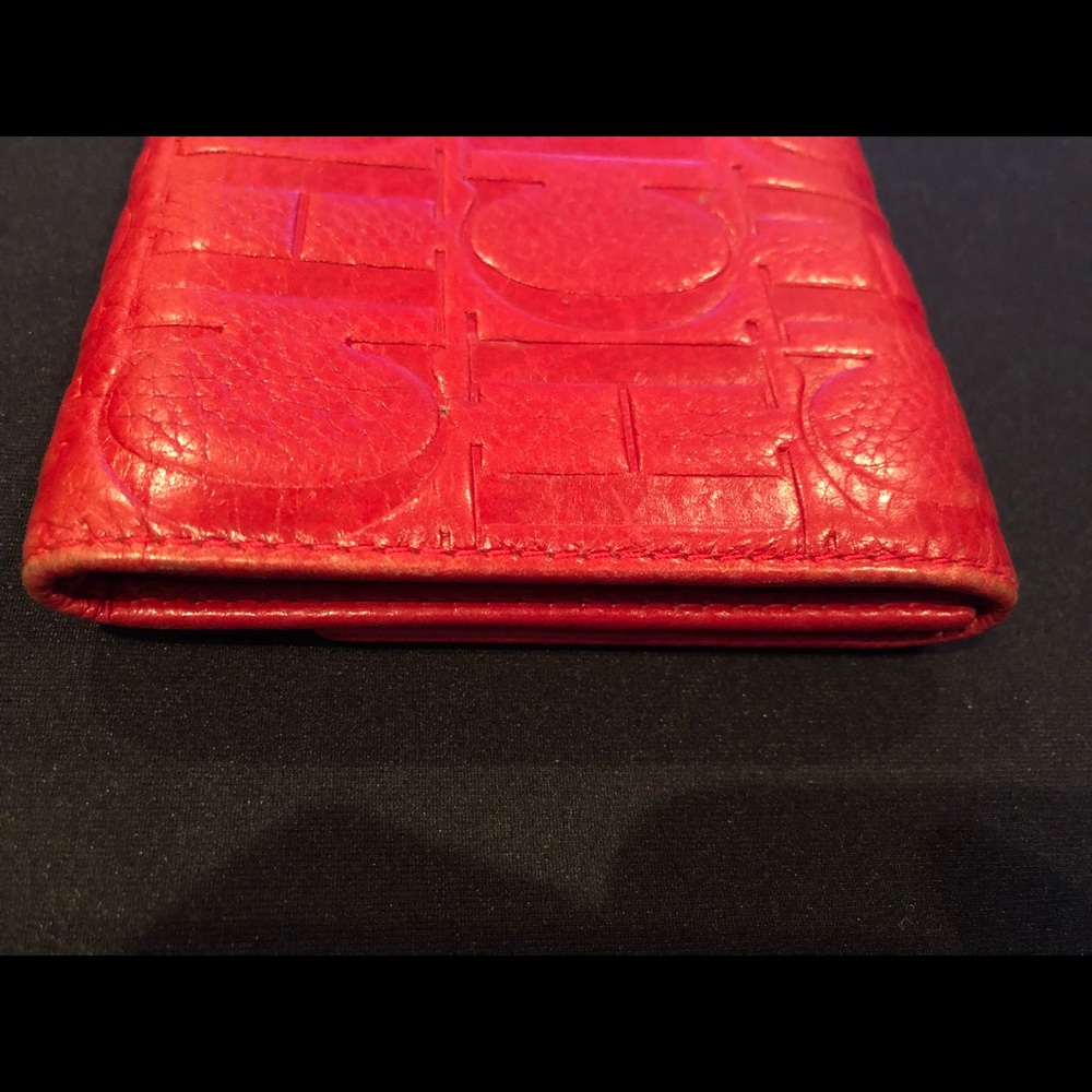 Carolina Herrera leather wallet red